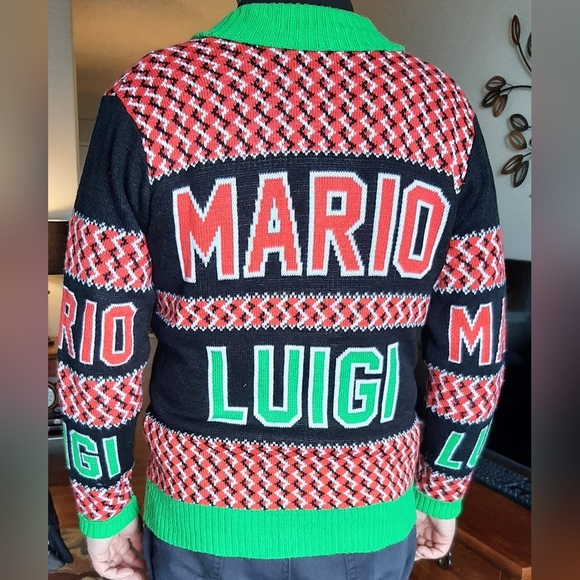 Super Mario Nintendo Cardigan Sweater - Picture 3 of 6